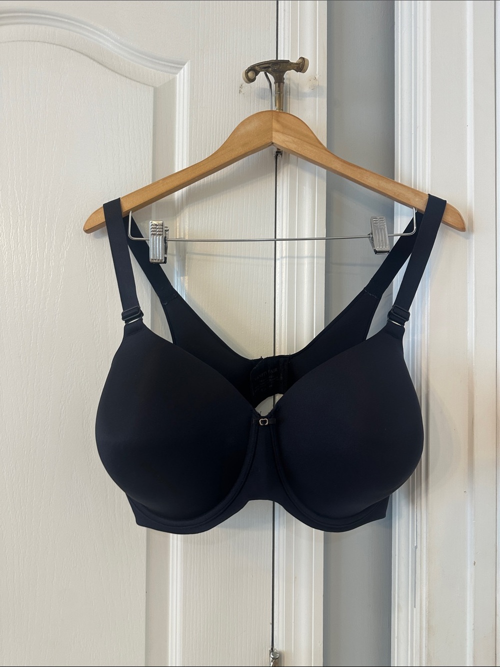 Vanity Fair Smooth Full-Coverage Black Bra Plus Size